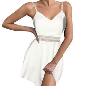 Summer Mini Dress Flowy  Wedding Casual Party Dress Womens Large